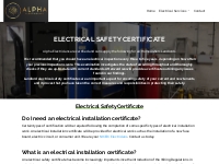 Electrical Safety Certificate | Alpha Electricians Nottingham