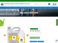 Nicotine (EP/USP) - Natura Vitalis Industries PVT LTD