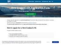 New Zealand eTA Application Form and Registration Process