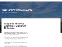 Snail series Solar Street Light with 4G Camera Solution