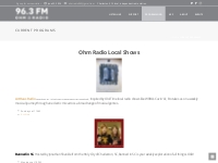 Current Programs - OHM Radio I 96.3 FM I Charleston, SC