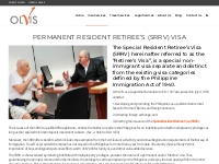 Get a SRRV Visa and Retire in Philippines | Special Resident Retiree’s