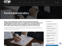 Fund Administration - One Investment Group