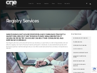 Registry Services - One Investment Group
