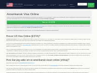 US Tourist Visa Online, US Visa Online, Reiseautorisasjon for USA