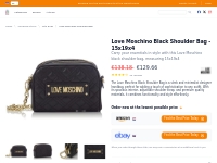 Love Moschino Designer Black Shoulder Bag - 15x19x4
