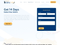 Dubai 14 Days Visa from India – Online Dubai Visa