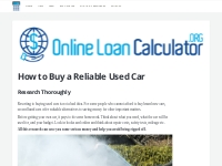 Buying a Used Car: Save Money Buying a Reliable Car
