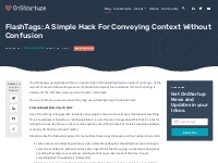 FlashTags: A Simple Hack For Conveying Context Without Confusion