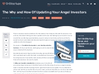 The Why and How Of Updating Your Angel Investors