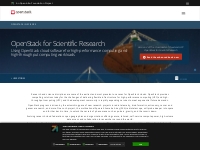 OpenStack for Scientific Research, HPC, HTC
