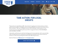 Take Action: For Local Groups - Open to All