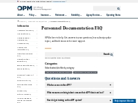 Personnel Documentation FAQ - OPM.gov