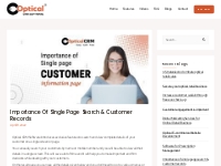 Importance of single page search   customer records - Optical CRM Soft