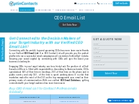 CEO Email Lists Database | CEO Email Addresses | CEO Mailing List