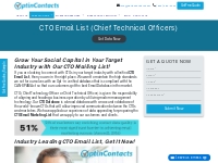 CTO Email List | CTO Mailing Address | Verified CTO Database