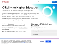 O'Reilly for Higher Education - O'Reilly Media