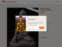Antique bronze Mandalay Buddha statue from Burma