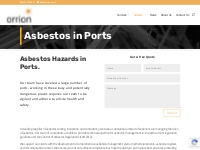 Asbestos in Shipping Ports - Orrion Asbestos Surveys