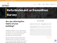 Refurbishment or Demolition Survey - Orrion Asbestos Surveys