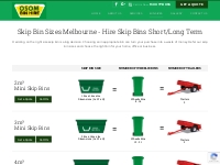 Skip Bins Hire, Skip Bin Sizes Melbourne, Northern   Western Suburbs