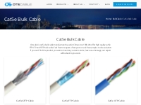 Cat5e Bulk Cable Manufacturer - UTP, FTP, SFTP Configuration | Otscabl