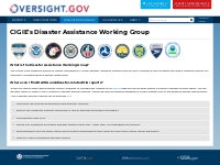 CIGIE's Disaster Assistance Working Group | Oversight.gov