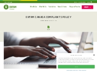 Oxfam Canada Complaints Policy - Oxfam Canada