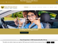 Home Page - Panas Driving School %