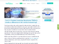 AI-Powered Learning Experience Platform - Paradiso Solutions