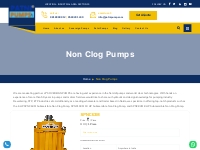 Non Clog Pumps Manufacturer | Patni Pump