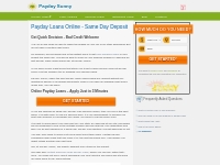 Payday Loans Online - Same Day Deposit | Payday Sunny