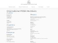 Find an International PEBA Member