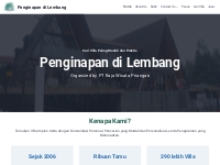Penginapan Di Lembang - Villa Lembang Bandung Disewakan Pelayanan Pali
