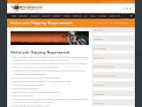 Motorcycle Shipping Requirements | Auto Transport and Vehicle Shipping