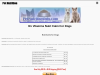NutriCalm for Dogs - Rx Vitamins Nutri Calm for Dogs