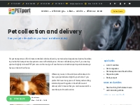 Pet collection and delivery - PETport