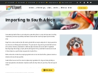 Importing to South Africa - PETport