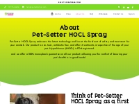 About Us | Pet Setter HOCL Spray