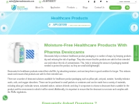 Desiccants for Moisture-Control in Healthcare Products