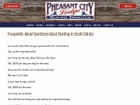 Common questions about pheasant hunting in South Dakota