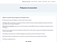 Philippines Incorporation - Philippines Incorporation