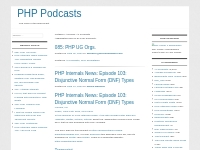 All Podcasts | PHP Podcasts