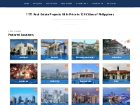 1167 Real Estate Projects For Sale in 129 Cities of Philippines | Pric