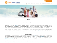Phuket Airport Transfers Taxi to Patong, Khao Lak, Surin, Kata, Kamala