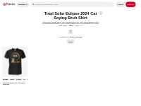 Total Solar Eclipse 2024 Cat Saying Bruh Shirt on Pinterest