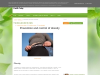 Prevention and control of obesity ~  Health Today