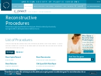     Reconstructive Procedures | American Society of Plastic Surgeons