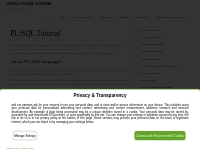 PL/SQL Tutorial - Oracle PL/SQL Tutorial