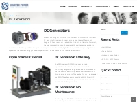 DC Generator Models   Customized Options| Innotec Power